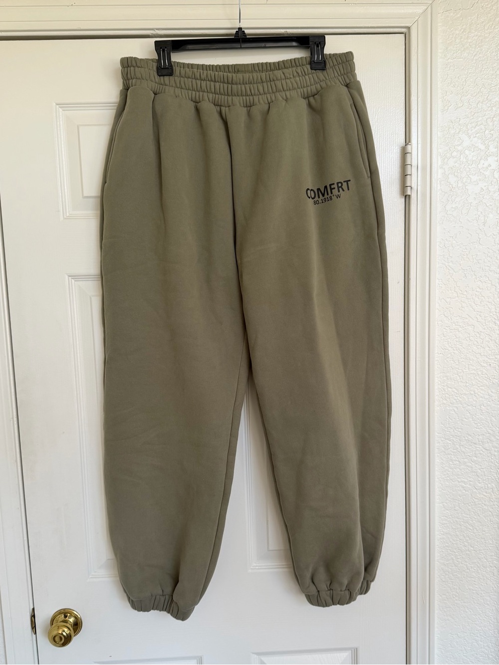 COMFRT‎ Travel Essentials Olive Green Jogger Sweatpants Size XL